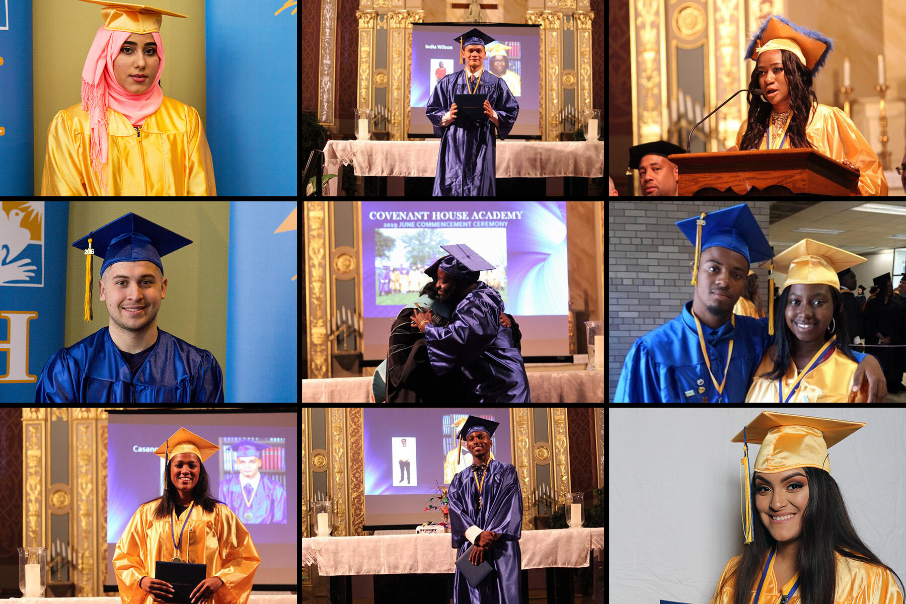 collage of students graduating